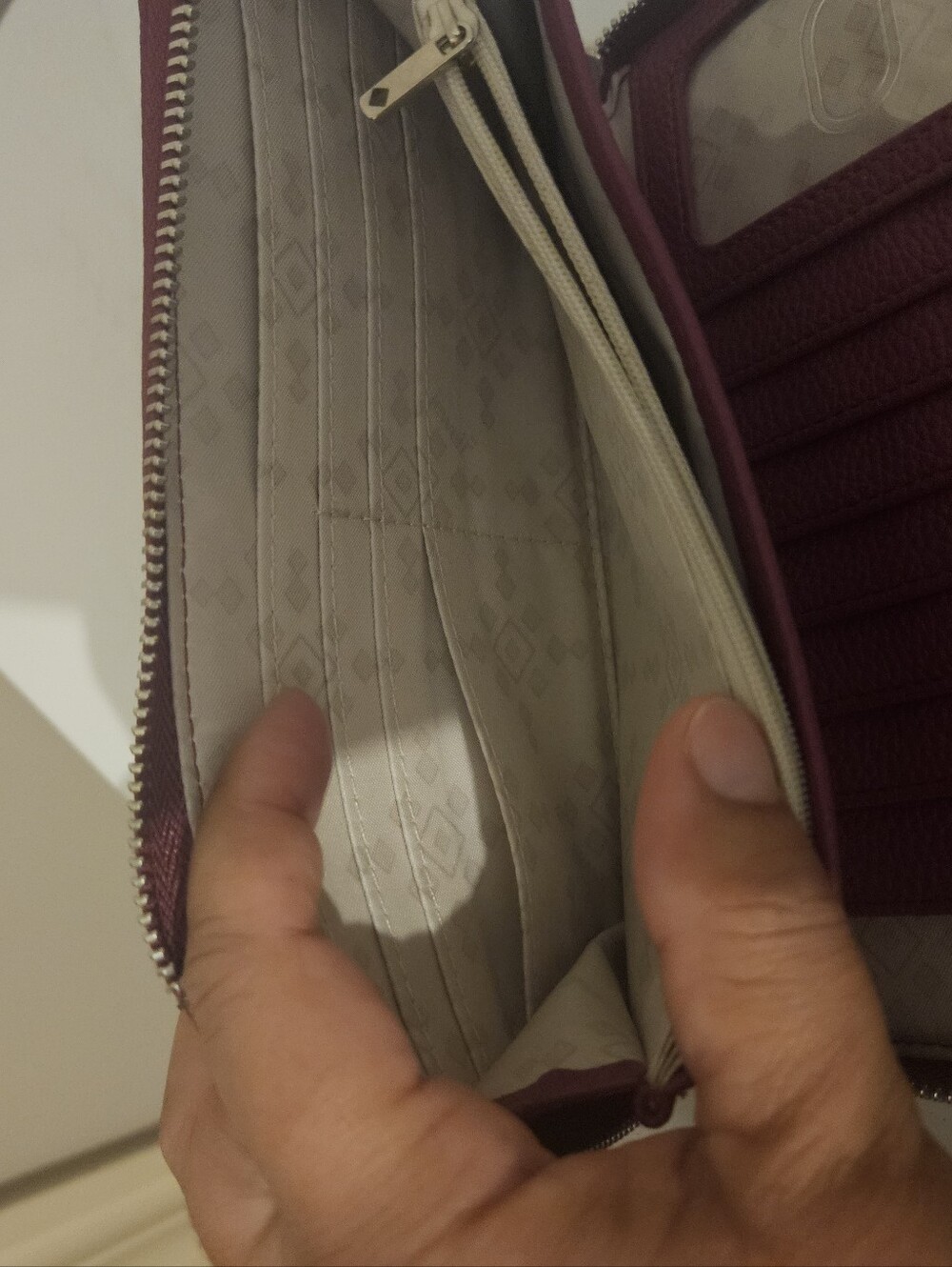Women's Zip-Around Wallet in Raspberry Pink - Picture 6 of 10